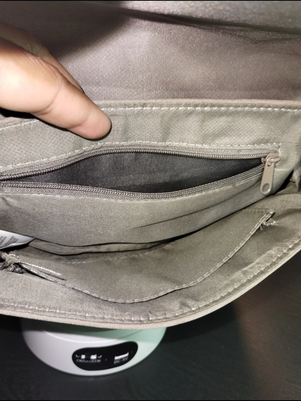 Classic Gray Crossbody Bag with Tassel Accent